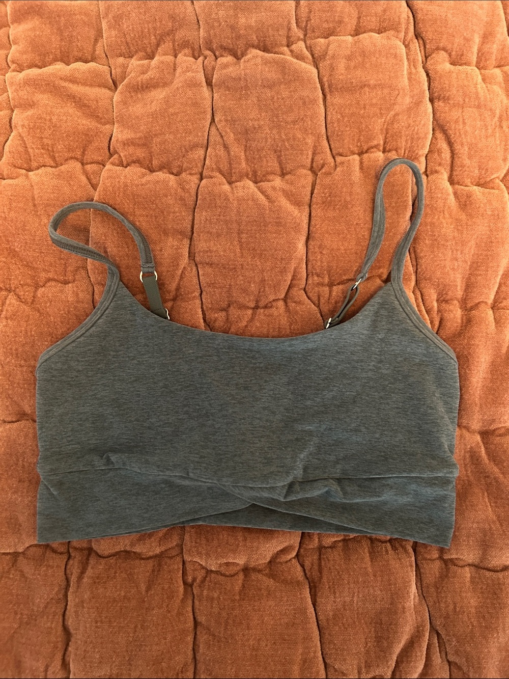 Beyond Yoga Heather Teal Stretch Bralette
